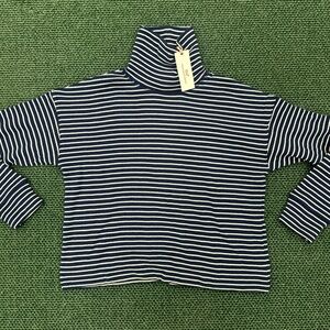Vineyard Vines Navy and White Striped Turtleneck